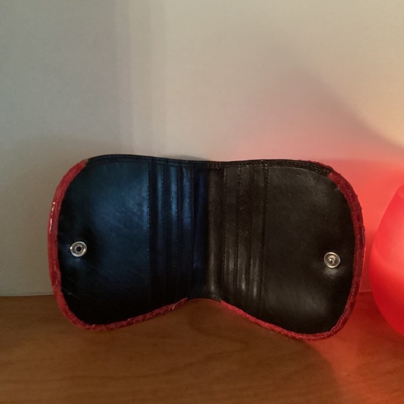 Red Leather snakeskin wallet - Due Fratelli - Picture 4 of 8